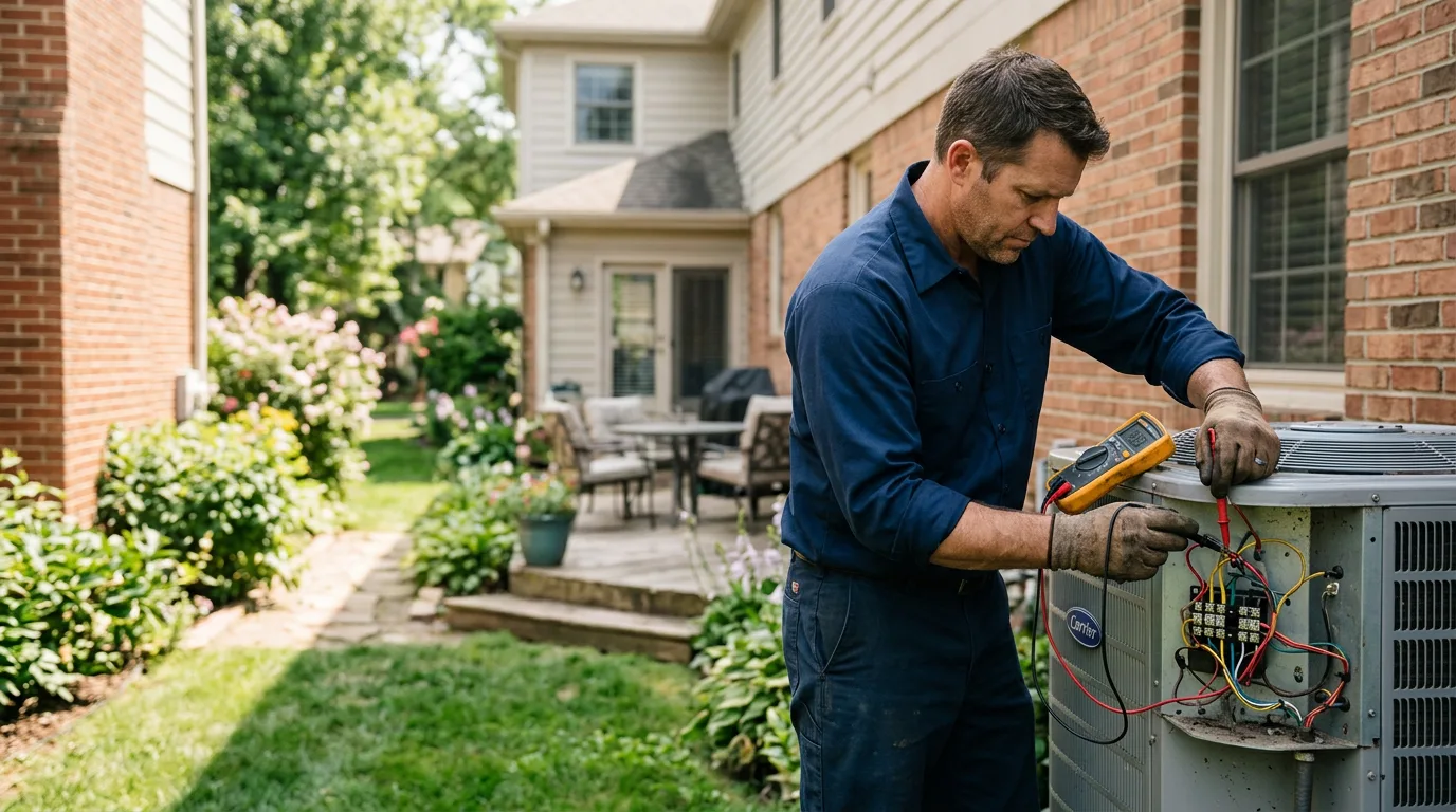 HVAC technician working near Rockland, WI